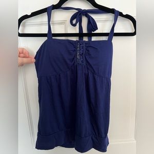 BRA TOPS - Halter Top with Lace & Built in bra